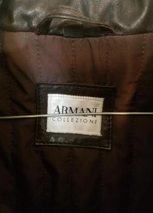 Кожаная куртка armani original.2 фото