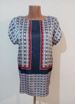 Футболка блуза трикотаж + тканина