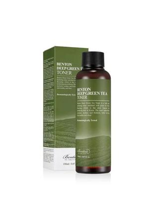 Тонер для лица с зеленым чаем benton deep green tea toner, 150 мл