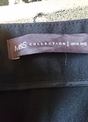 Синие брюки marks&spenser slim4 фото