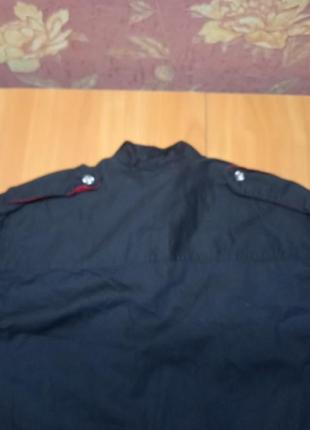 Форменная черная рубашка пог 56 см размер l7 фото