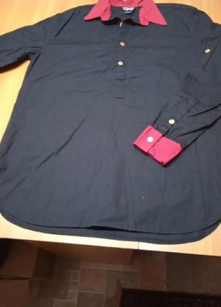 Форменная черная рубашка пог 56 см размер l2 фото