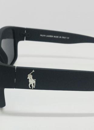 Очки в стиле polo ralph lauren  мужские солнцезащитные черный мат поляризироваые4 фото