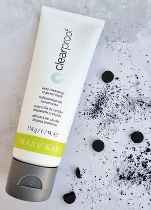 Маска на основі вугілля для глибокого очищення шкіри обличчя clearproof mary kay, мері кей