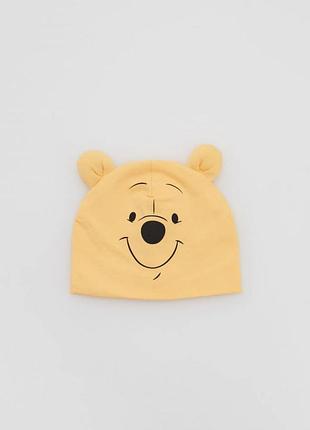 Шапка-бини из ткани с добавлением хлопка winnie the pooh