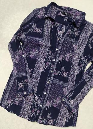 Хлопковая блуза рубашка длинная