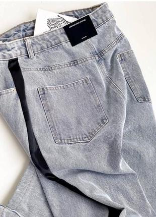 Преміум оригінальні прямі блакитні джинси wang4 фото