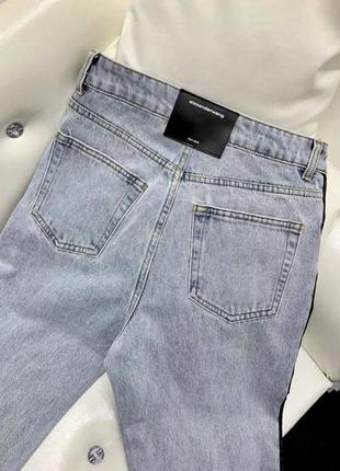 Преміум оригінальні прямі блакитні джинси wang5 фото