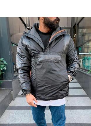Куртка анорак чоловіча базова чорна туреччина / курточка чоловіча базова чорна турречина