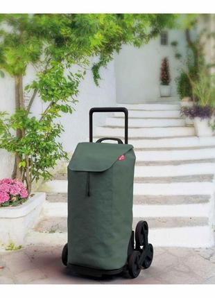 Сумка-тележка на колесах, сумка тележка хозяйственная, gimi tris 52 green (168423)