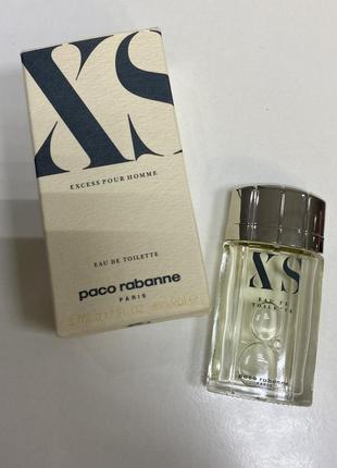 Вінтаж/оригінал мініатюра paco rabanne - xs pour homme/5 мл.4 фото