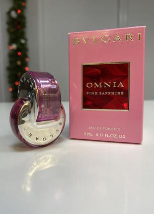 Рідкість/оригінал мініатюра bvlgari - omnia pink sapphire/5 мл.