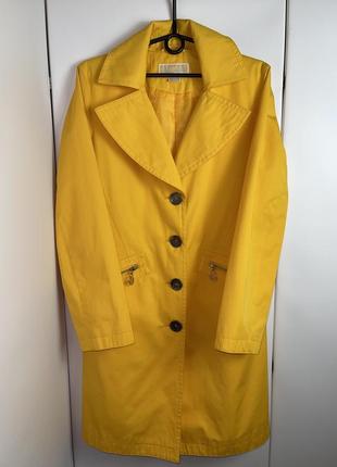 Пальто michael kors желтое оригинал тренч майкл корс весна осень длинное2 фото