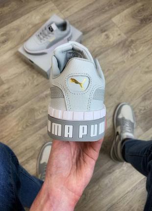 Шкіряні жіночі кросівки puma cali grey. колір сірий5 фото