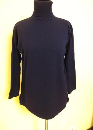 Вовняний синій светр, голко-високий комір avitano раз.м