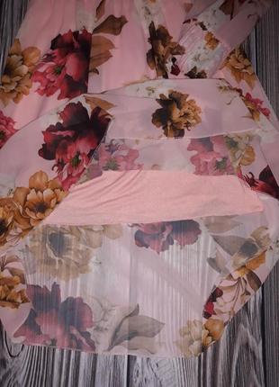 Розовое платье в цветочный принт англия #1904 фото