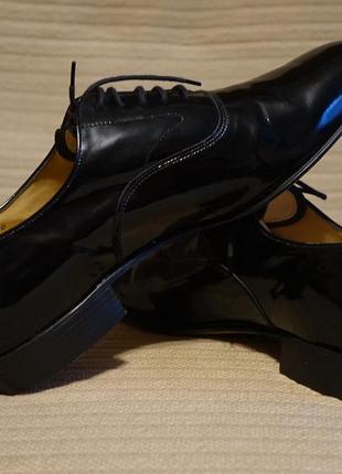 Формальные черные кожаные оксфорды  sanders великобритания 10 р.1 фото