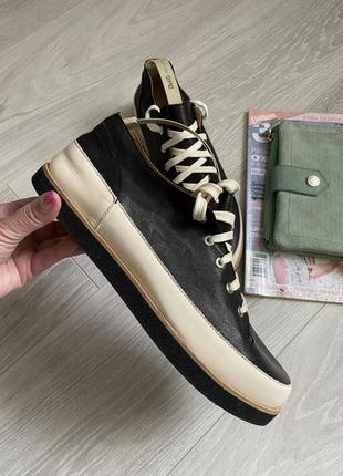 Кожаные кеды кроссовки итальянские zara