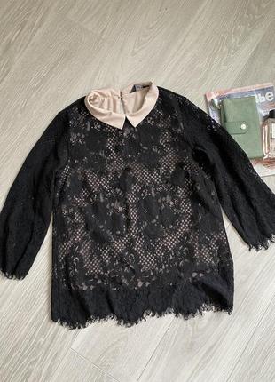 Ошатна мереживна блузка батал max