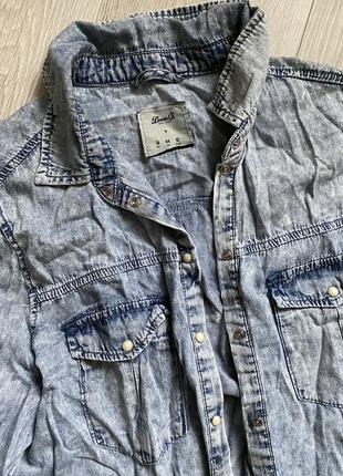 Джинсовая рубашка батал denim co2 фото