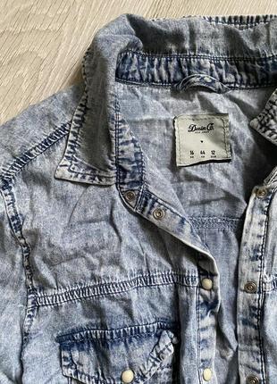 Джинсовая рубашка батал denim co3 фото