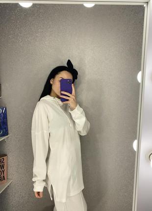 Худі легке з вафельної тканини видовжене oversized 2