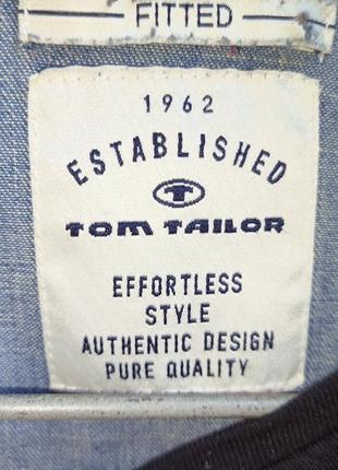 Брендовая джинсовая рубашка на кнопках,46-50разм.,tom tailor4 фото