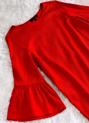 Яркое красное платье с расклешенными рукавами next2 фото