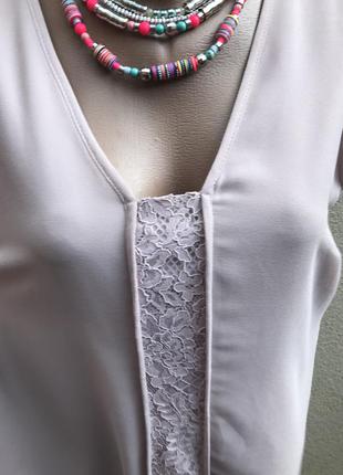 Нюдовое платье,туника,блуза на подкладке,впереди кружево,большой размер,)next2 фото