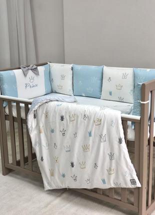 Комплект колекція №2 корони блакитний baby chic1 фото