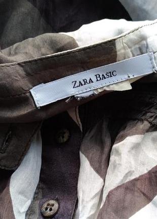 Шелковая блуза zara basic3 фото