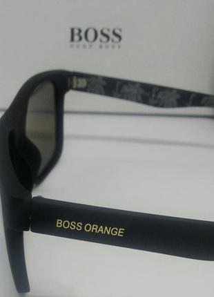Boss orange очки мужские солнцезащитные голубые зеркальные в чёрном мате4 фото