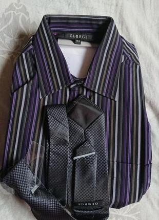 Фірмовий англійський подарунковий набір сорочка + краватка george,новий в упаковці.2 фото