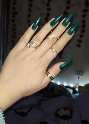 Накладные ногти 24 штуки 💚