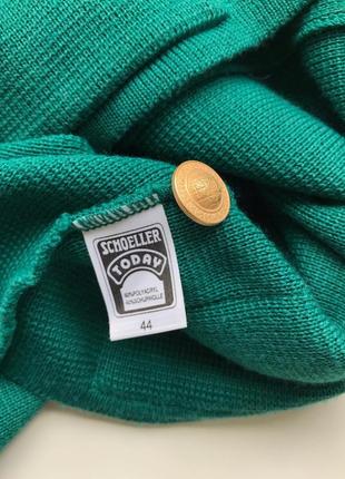 Зеленый кардиган с золотыми пуговицами полушерсть винтаж вінтажна кофта на ґудзиках4 фото