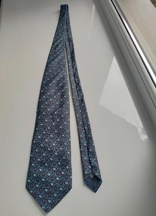 Краватка шовковий синій sergio з сонечком