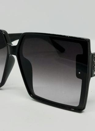 Жіночі сонцезахисні окуляри в стилі christian dior великі чорні з градієнтом