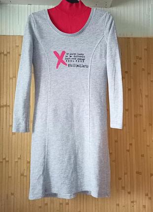 Котоновое платье, двунитка, в спортивном стиле42-46разм.