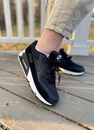 Женские кожаные кроссовки nike air max 90 #найк7 фото