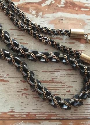 Цепь ретро цвет золото чёрный