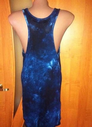 Крутая синяя туника#меланж#пайетки#принт "космос"#3 фото