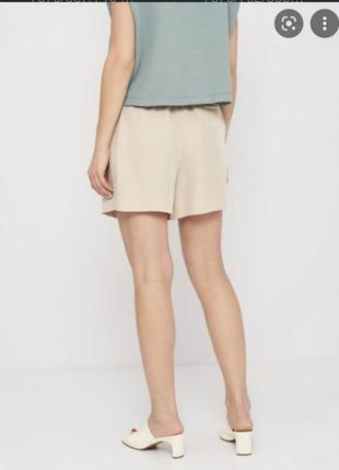 Шорти бермуди zara беж flowy shorts4 фото