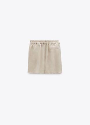 Шорти бермуди zara беж flowy shorts3 фото