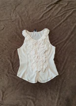 Шелковая блузка молочного цвета bebe. за вашу ціну1 фото