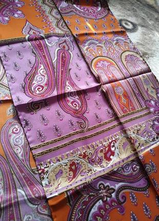 Codello яркий шелковый шарф платок 100% шелк