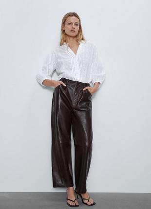 Белая блузка блуза хлопок zara m