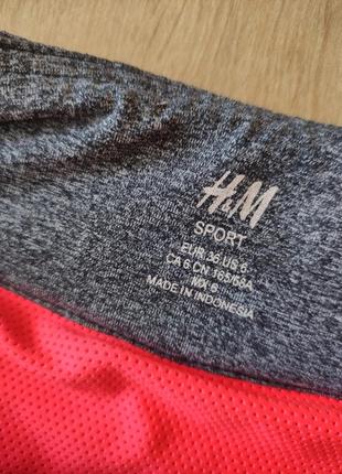 Женские спортивные шорты  с встроенными трусами  h&m . pазмер s.8 фото