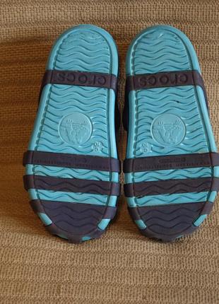 Двоколірні фірмові босоніжки - сабо crocs сша c 10 р.7 фото