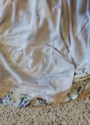 Брендовая юбка, большой размер, цветочный принт, в составе шелк, eugen klein, юбка летняя5 фото