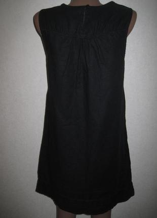 Черное льняное платье f&f р-р122 фото